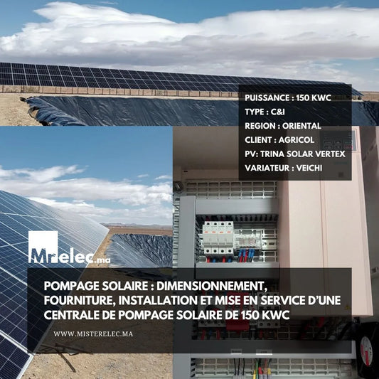 Centrale de pompage solaire de 150 kWc dans la région de l'oriental
