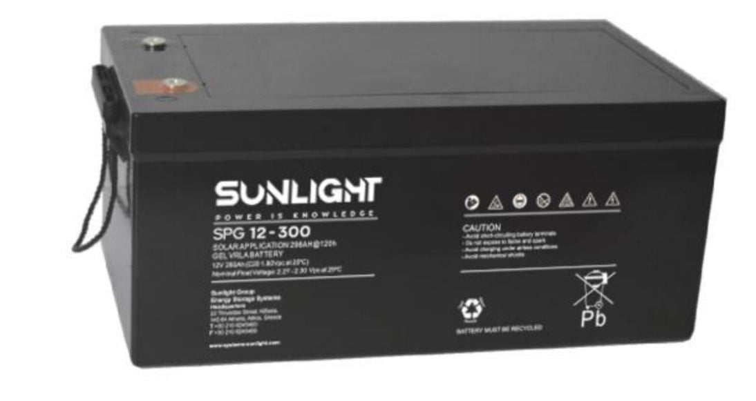 Batterie Solaire GEL 180Ah à 300Ah – Sunlight – www.misterelec.ma