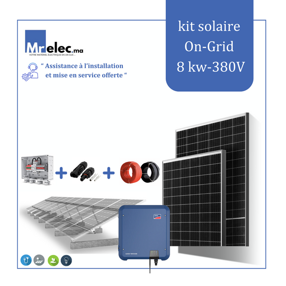 kit solaire On-Grid - 8Kw Triphasé.