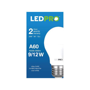 LAMPE LEDPRO LED E27 "9W/12W" 6500K 170-260V (100 unité)